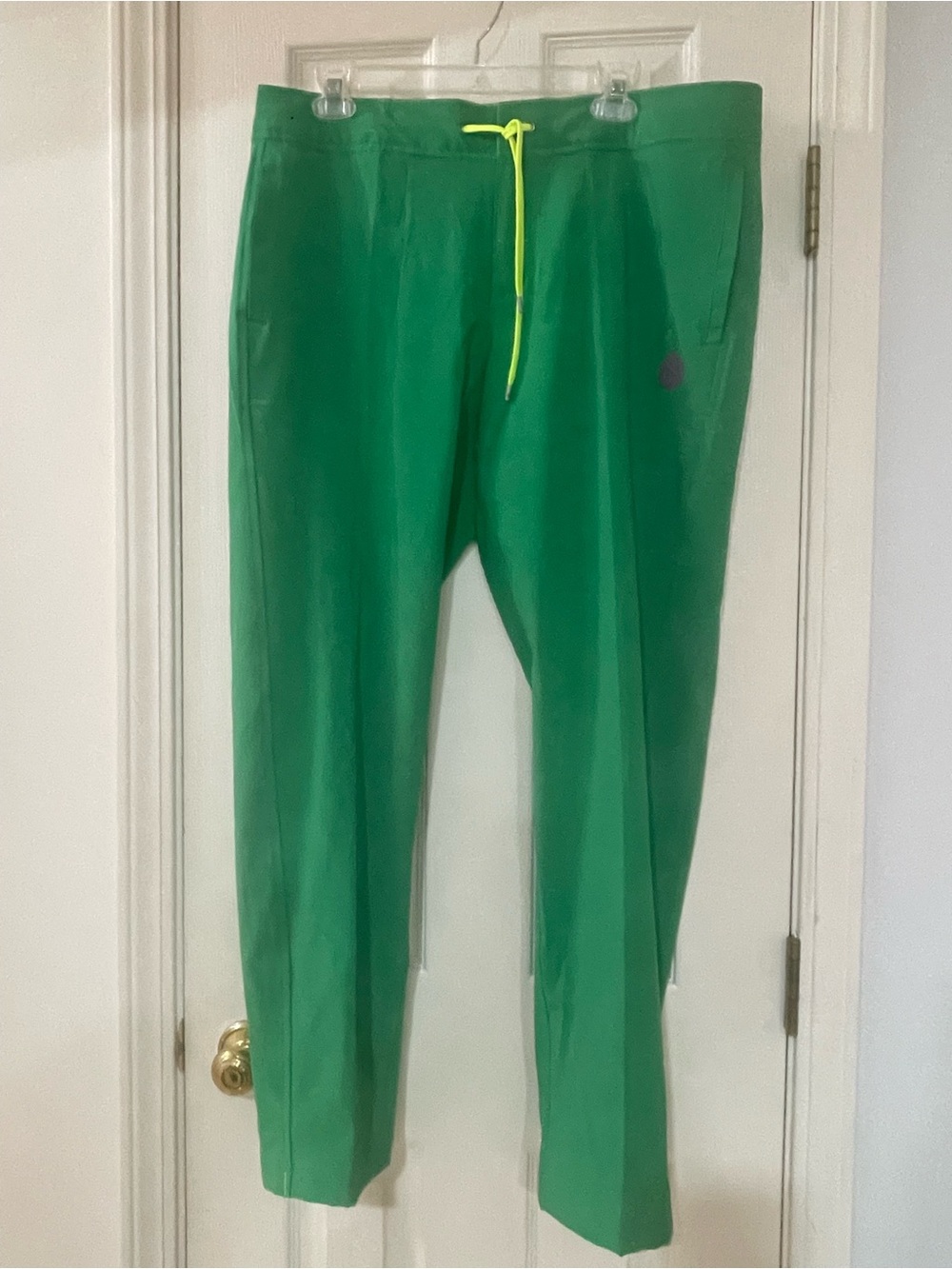 NWT - Stio Green Women's Trousers with Neon Yellow Drawcord